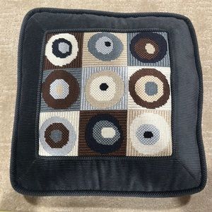 Hand stitched needlepoint pillow